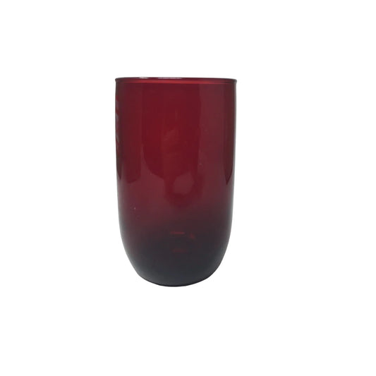 Vintage Anchor Hocking Small Dark Red Drinking Glass - about 4.5'' tall - A+ Stuff