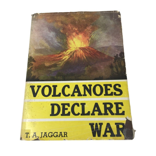 Vintage Hardcover Book Titled Volcanoes Declare War: Logistics and Strategy of Pacific Volcano Science by Thomas Augustus Jaggar. unbranded A+ Stuff Vintage Books
