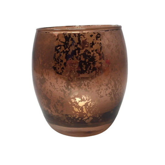 Copper Colored Candle Holder- about 3.5 inches tall - A+ Stuff