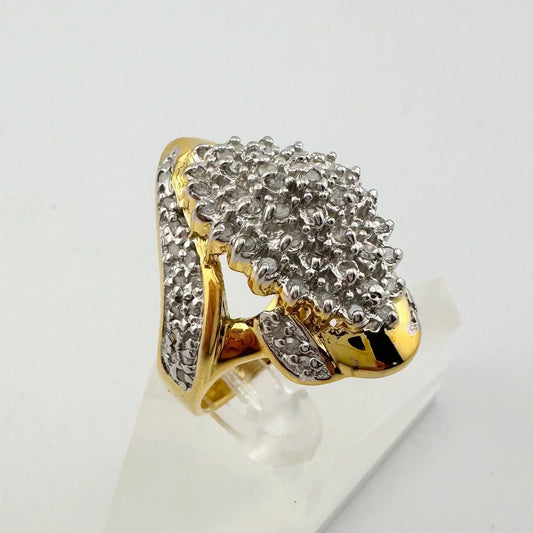 Marquise Cut 1.00 Ct Diamond Cluster Ring Size 8 - A+ Stuff