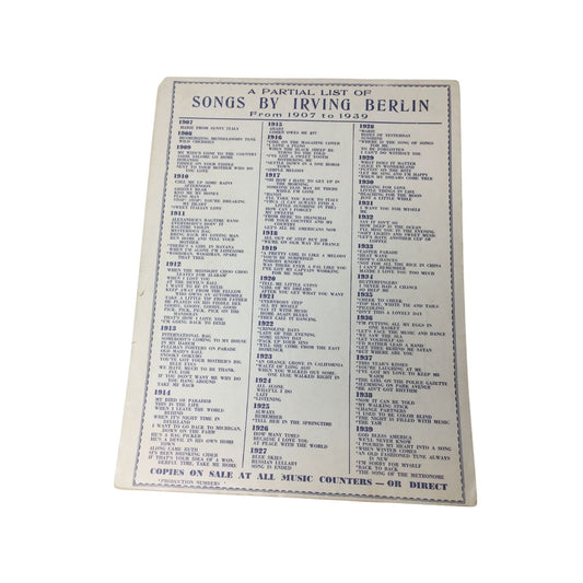 Sheet Music for "How Deep Is The Ocean (How High Is The Sky)" A+ Stuff A+ Stuff SHEET MUSIC