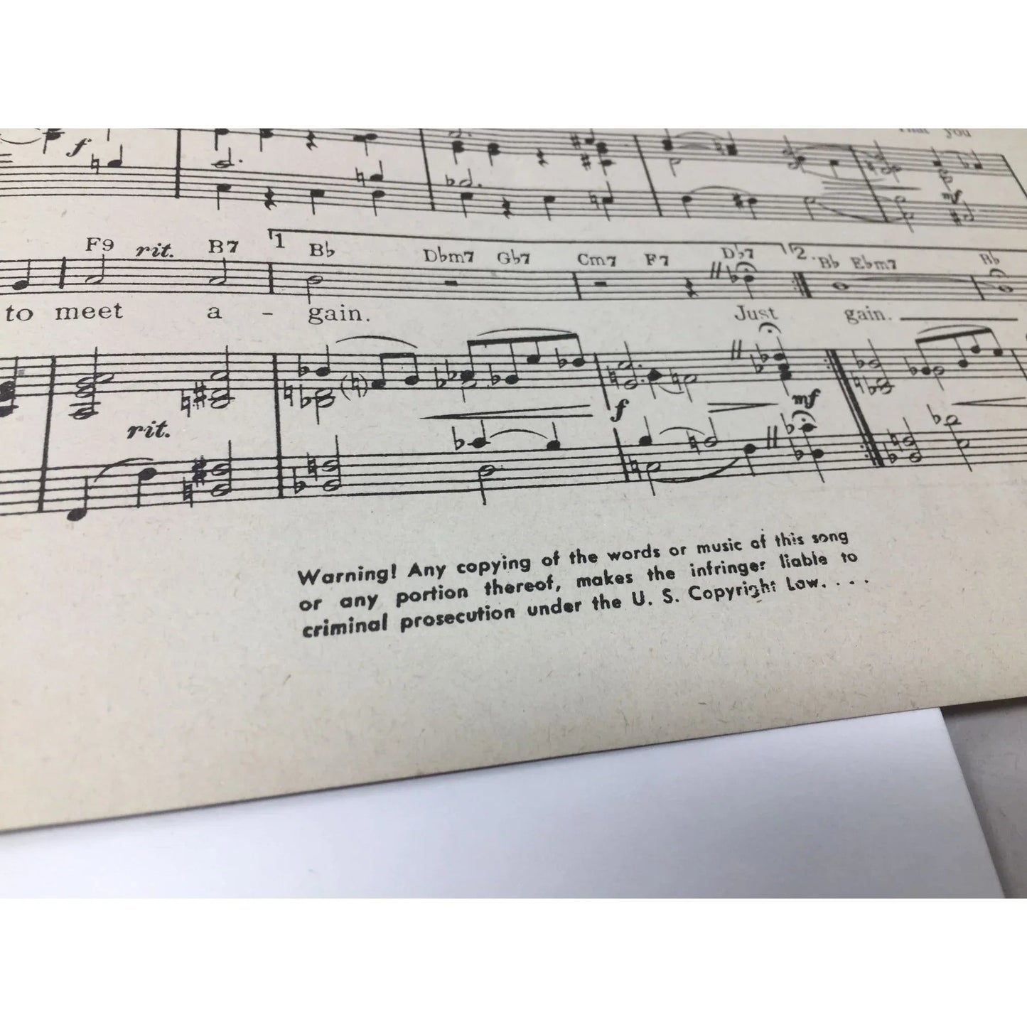 ''A Friend of yours'' Vintage Sheet Music by Johnny Burke and Jimmy Van Heusen - A+ Stuff - SHEET MUSIC - A+ Stuff