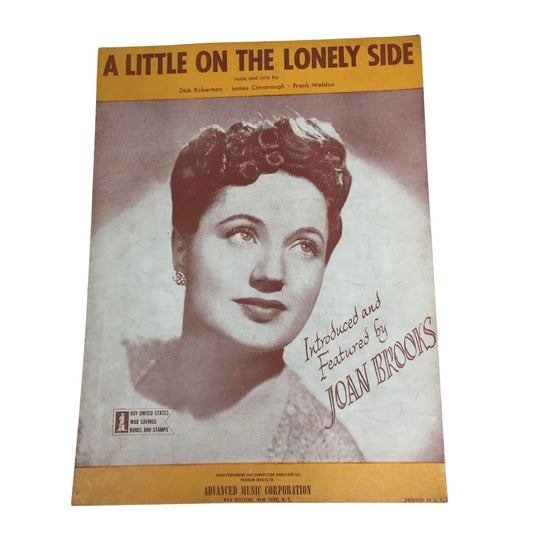 A LITTLE ON THE LONELY SIDE VINTAGE 1944 SHEET MUSIC - A+ Stuff - SHEET MUSIC - A+ Stuff