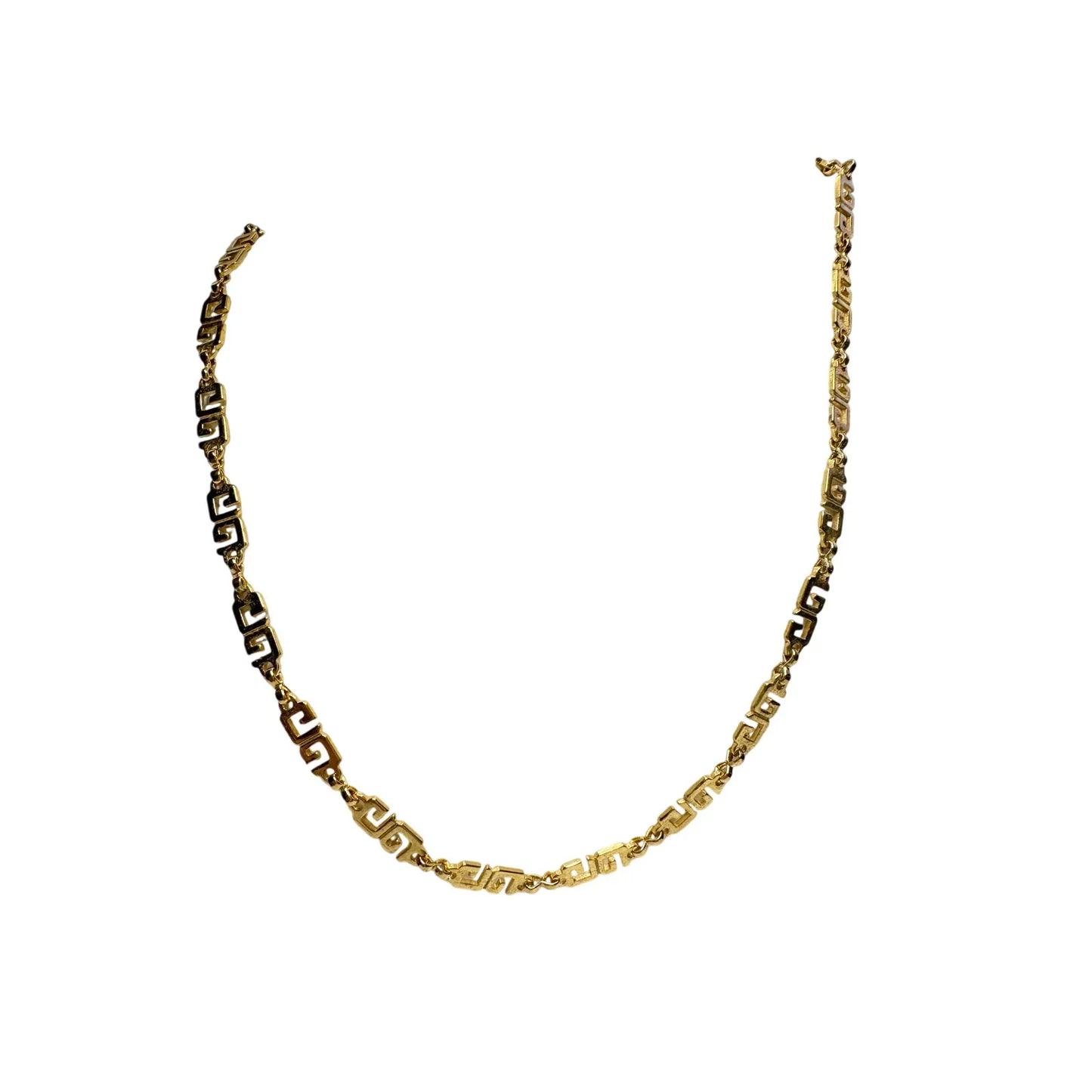 Givenchy Gold-Plate GG Necklace - 15" - Vintage - A+ Stuff