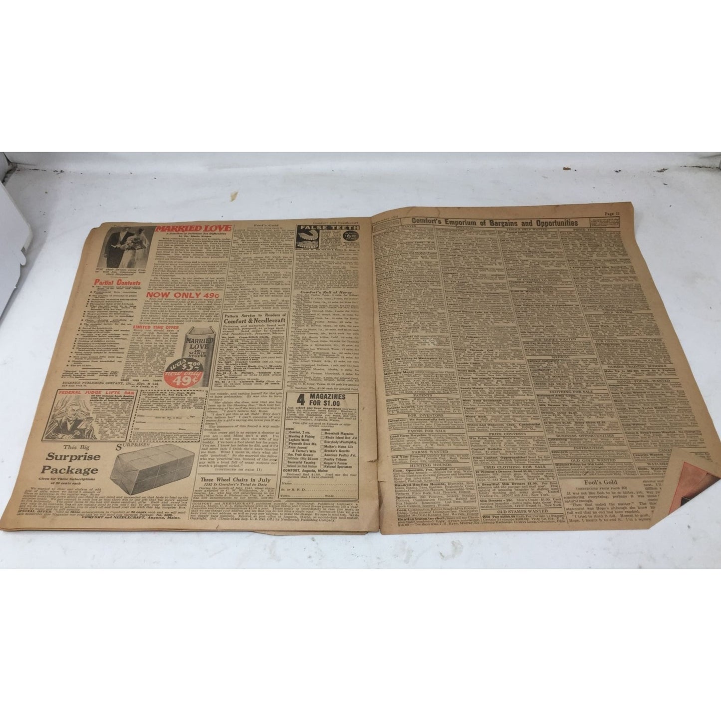 Vintage Collectible Comfort & Needlecraft Home Arts Magazine Sept. 1941