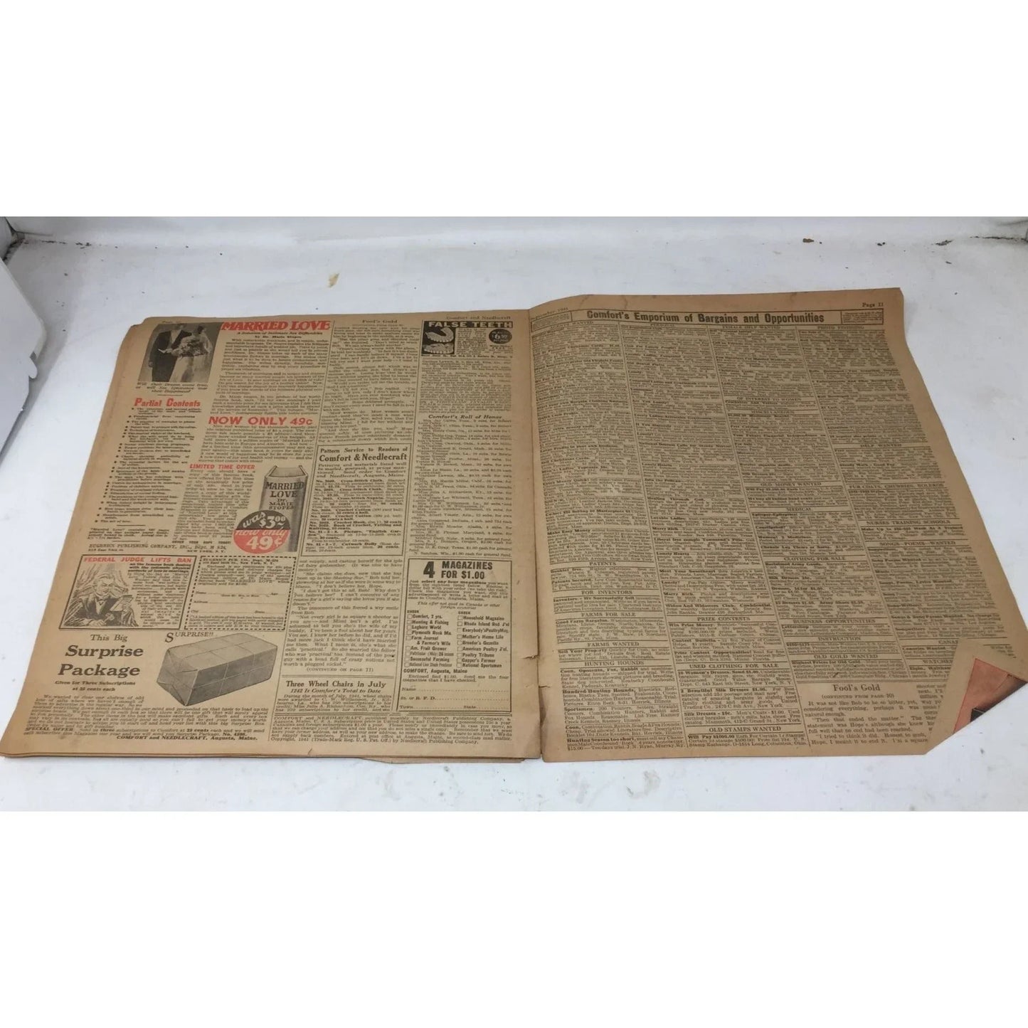 Vintage Collectible Comfort & Needlecraft Home Arts Magazine Sept. 1941 Comfort & Needlecraft Home Arts A+ Stuff