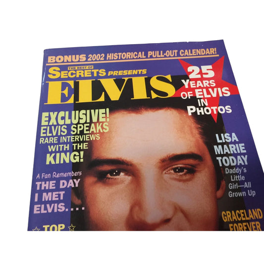 Vintage Holiday 2001 Magazine- The Best of Secrets Presents Elvis- 25 Years of Elvis in Photos - A+ Stuff