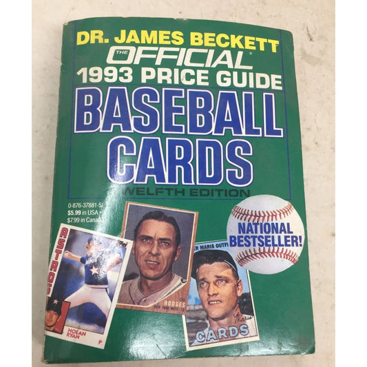 Dr. James Beckett 1993 Official Price Guide To Baseball Cards - A+ Stuff