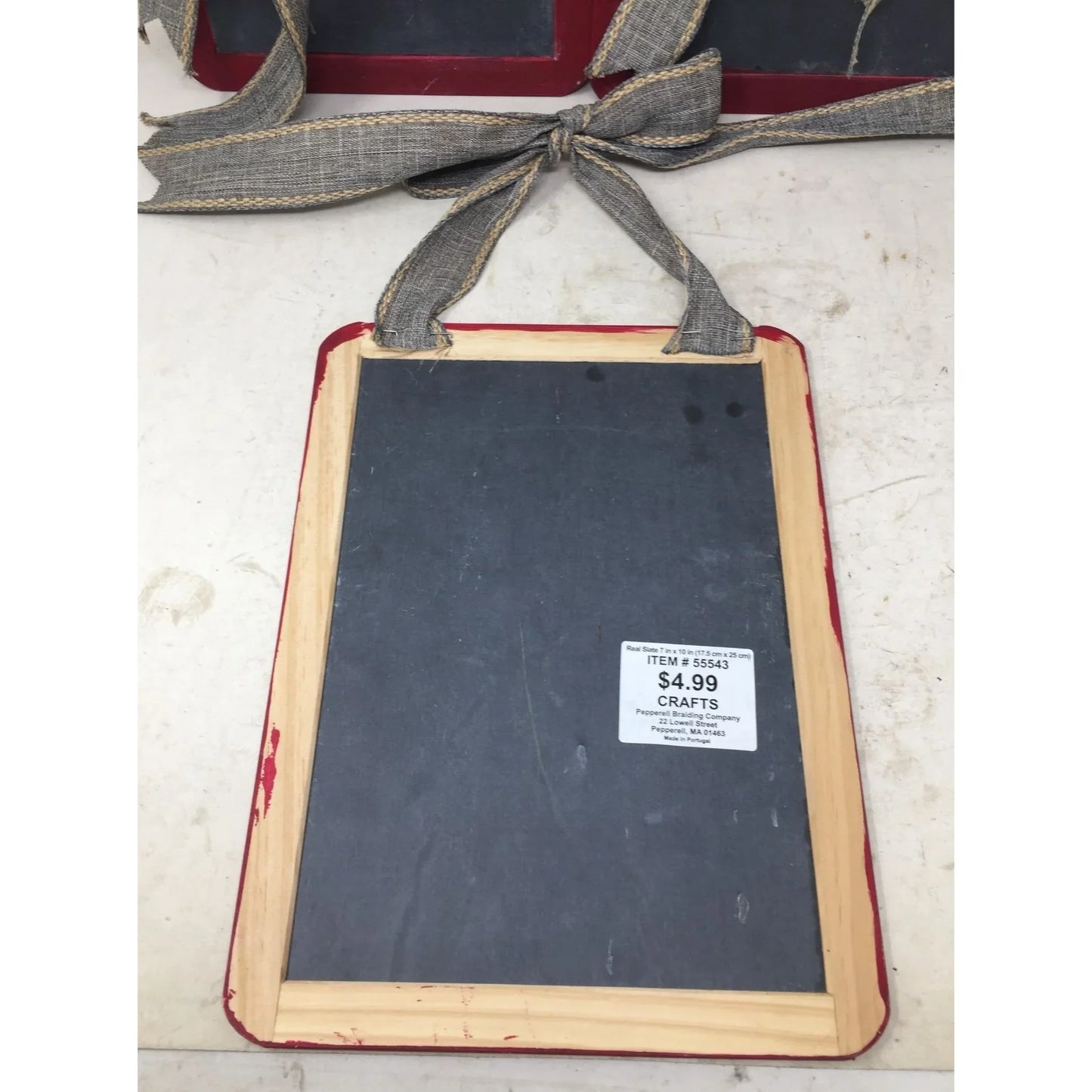 Set of 3 Wall Hanging Chalkboards With Red Wooden Perimeter - A+ Stuff