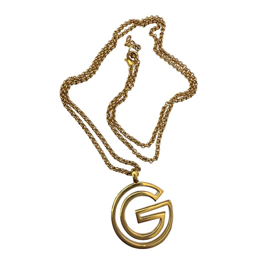 Givenchy Vintage G Outline Necklace - 29" Chain