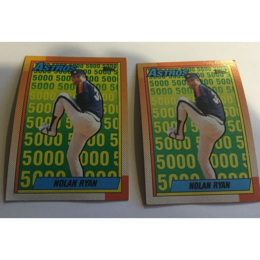 Vintage Topps 1990 #4 Nolan Ryan- 5,000 Strikeouts Collectible Baseball Cards - A+ Stuff