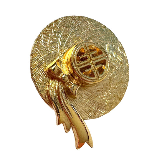 Givenchy Hat Shaped Gold Plated Pin / Brooch