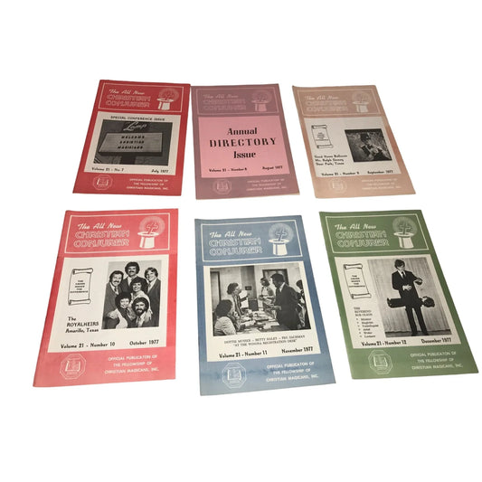 Vintage July-Dec 1977 Set of 6 The All New Christian Conjurer Brochures (Vol. 21 & No. 7-12) - A+ Stuff