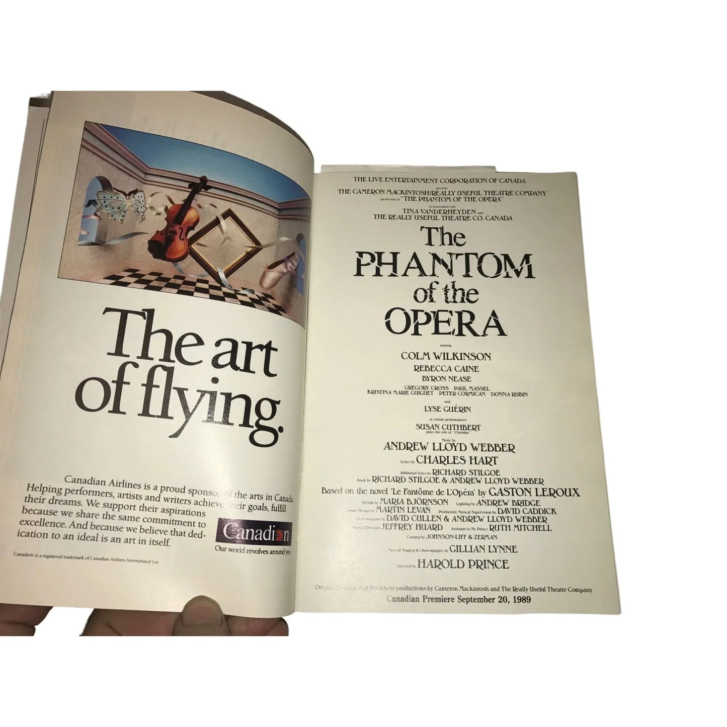 The Phantom Of the Opera Pantages Theatre Toronto Book & 2 Theatre Programs - A+ Stuff