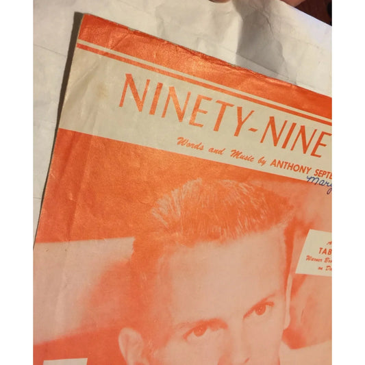 Tab Hunter - Original 1957 Ninety Nine Ways Sheet Music - A+ Stuff