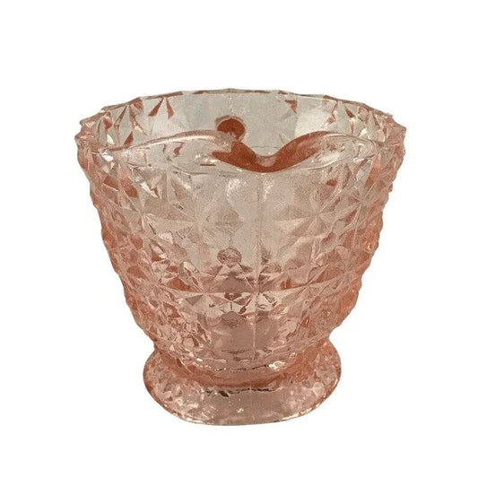 Vintage Pink Glass Creamer by Jeannette Glass - Buttons and Bows Pattern Jeannette Glass A+ Stuff