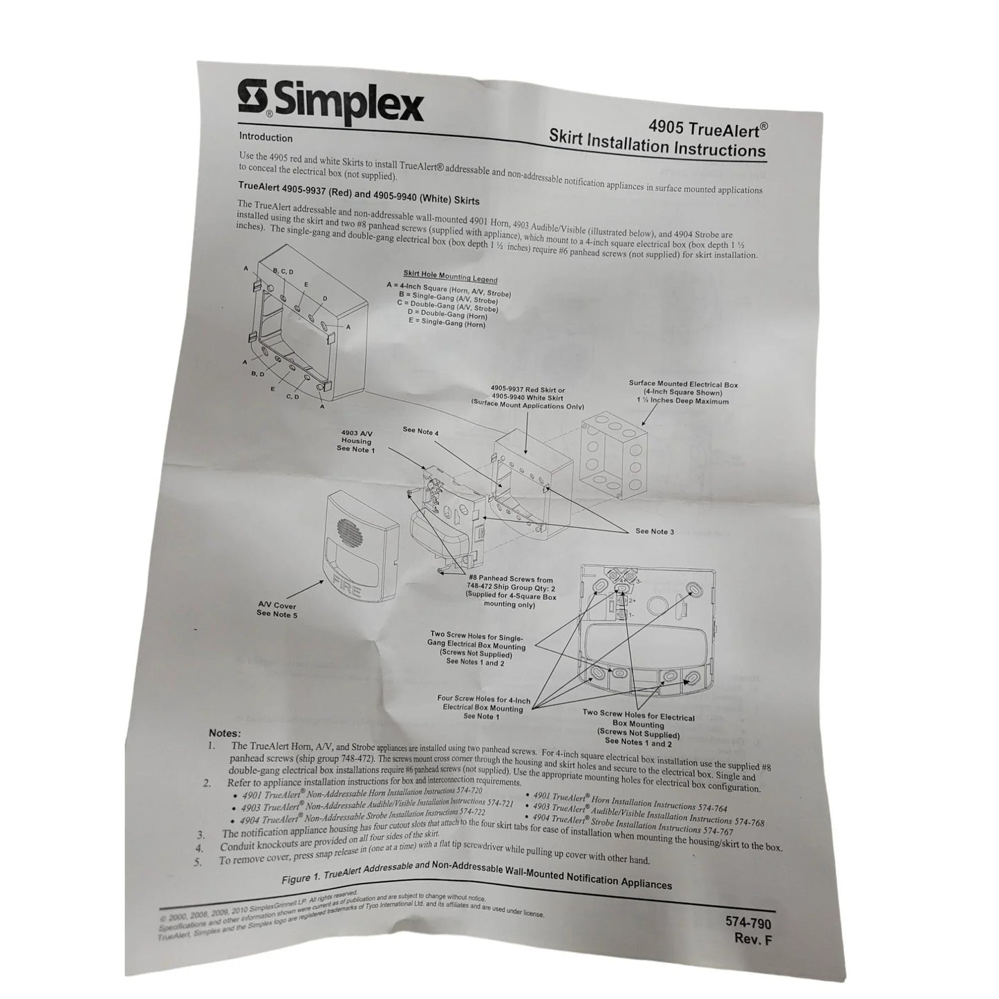 Case of 20 Simplex Truealert 4905-9937 A/V Horn Skirt - A+ Stuff