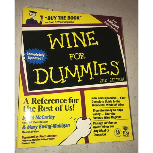 Wine for Dummies Mary Ewing-Mulligan and Ed McCarthy book - A+ Stuff
