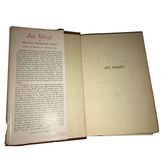 Joy Street by Frances Parkinson Keyes Hardcover book - A+ Stuff