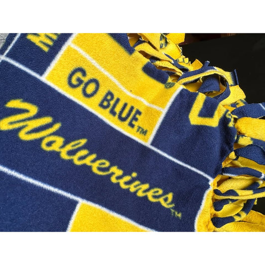 University of Michigan Blue and Gold Fleece Blanket A+ Stuff A+ Stuff Blanket