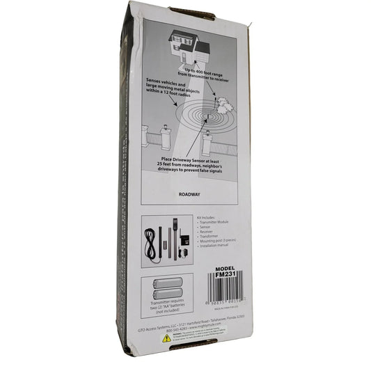 Mighty Mule Wireless Driveway Alarm FM231 - 400 ft Wireless Range - Electromagnetic Technology Mighty Mule A+ Stuff