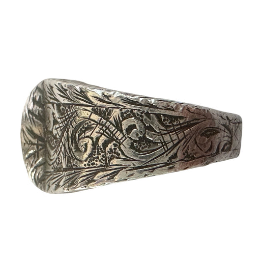 Gucci Interlocking G Arabesque Ring Sterling Silver