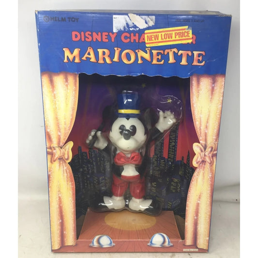 Vintage Disney Character Marionette Puppet Mickey Mouse on Stage Helm Toy 1990 - A+ Stuff
