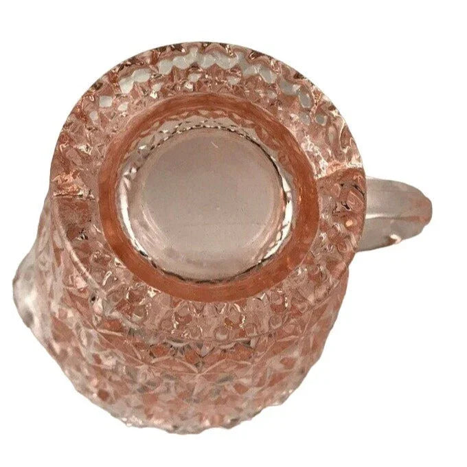 Vintage Pink Glass Creamer by Jeannette Glass - Buttons and Bows Pattern Jeannette Glass A+ Stuff