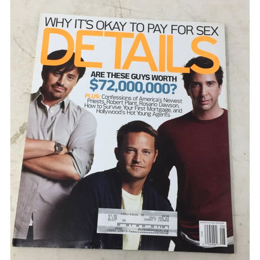 Details August 2002 Matthew Perry- David Schwimmer- Matt Leblanc- Rosario Dawson details A+ Stuff