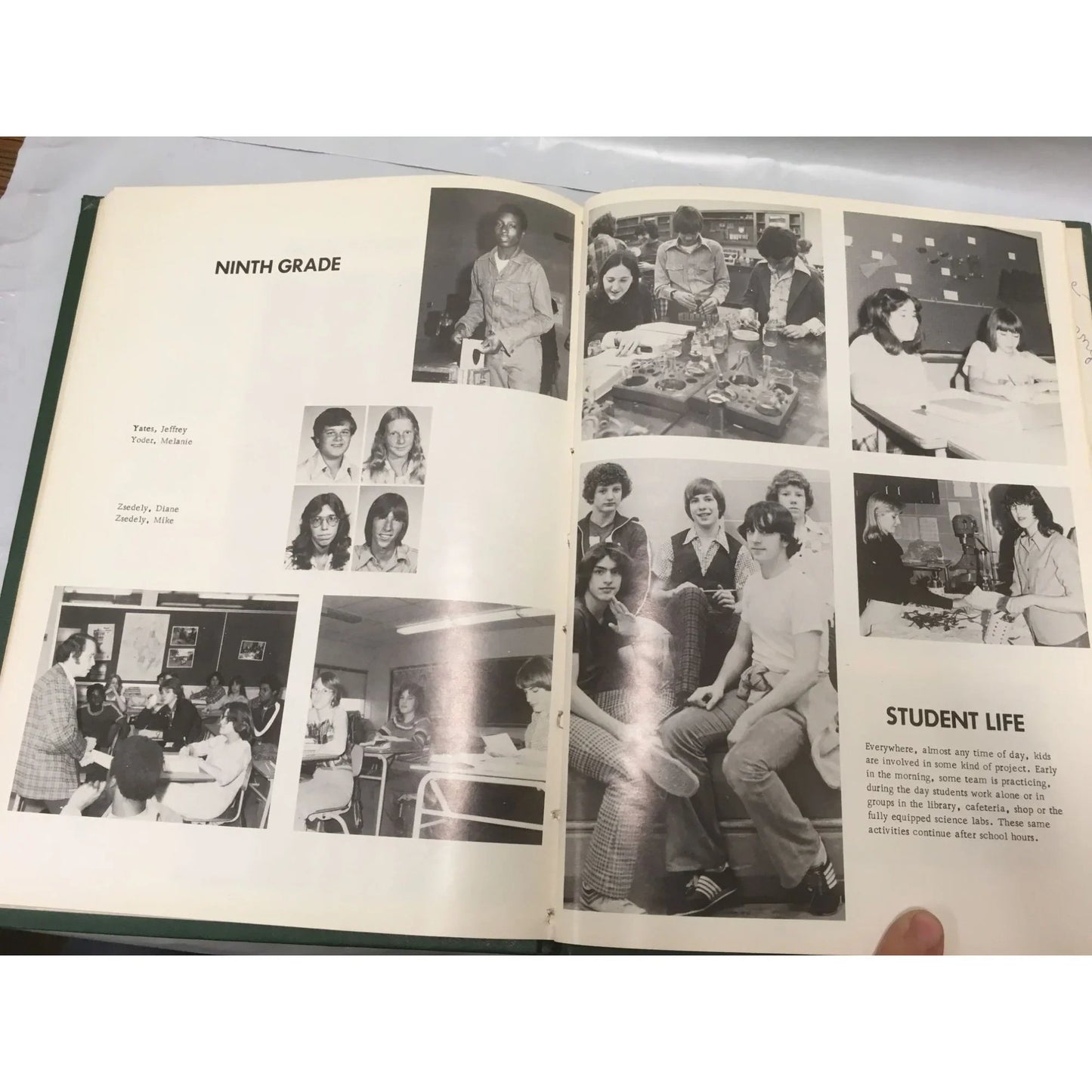 1977 Vintage Jacksonian Signed Middle School Hardcover Yearbook - A+ Stuff