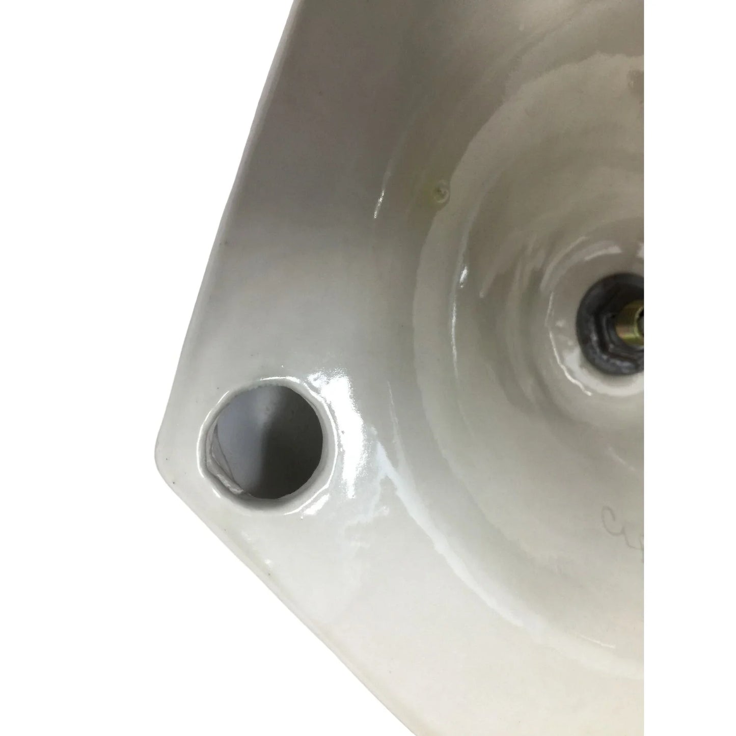 White Ceramic Full Hexagon Corded Lamp Base (No bulb) A+ Stuff A+ Stuff