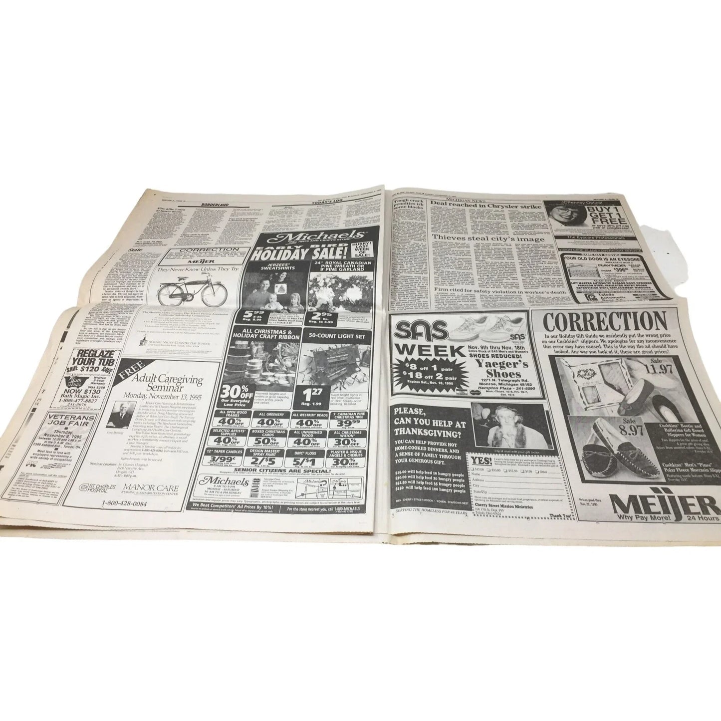 The Blade Newspaper Toledo, OH, Sunday, November 5, 1995: Israel's Rabin killed by Assassin's Bullet the blade A+ Stuff