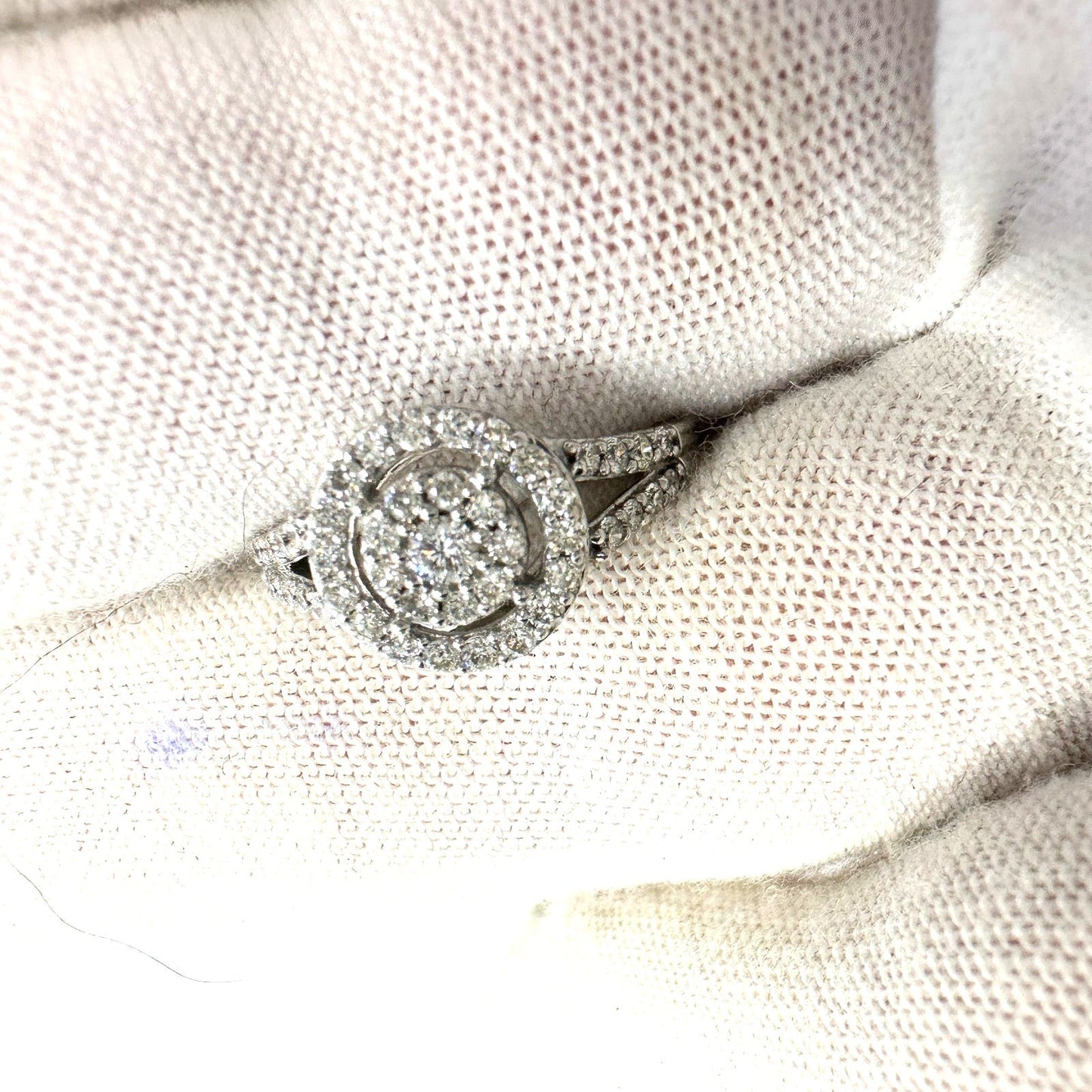 Brilliant 1/2 Ct Split Shank Lab Created Diamond Ring - Beautiful! - Size 6.75 Sun A+ Stuff Diamond Ring