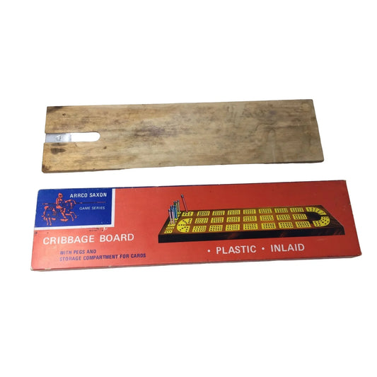 Wooden/Plastic Cribbage Boards (1 in box/1 not in box) - A+ Stuff