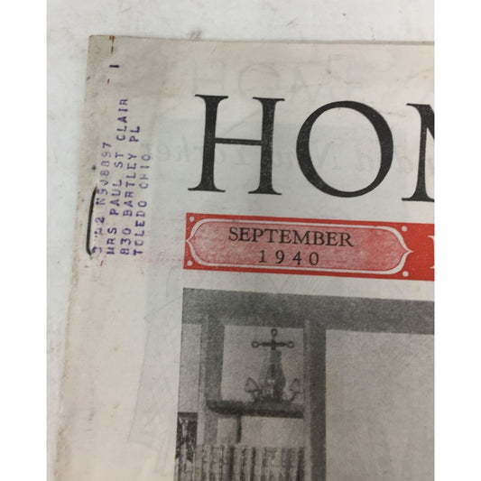 Vintage Collectible Needlecraft Home Arts Magazine Sept. 1940