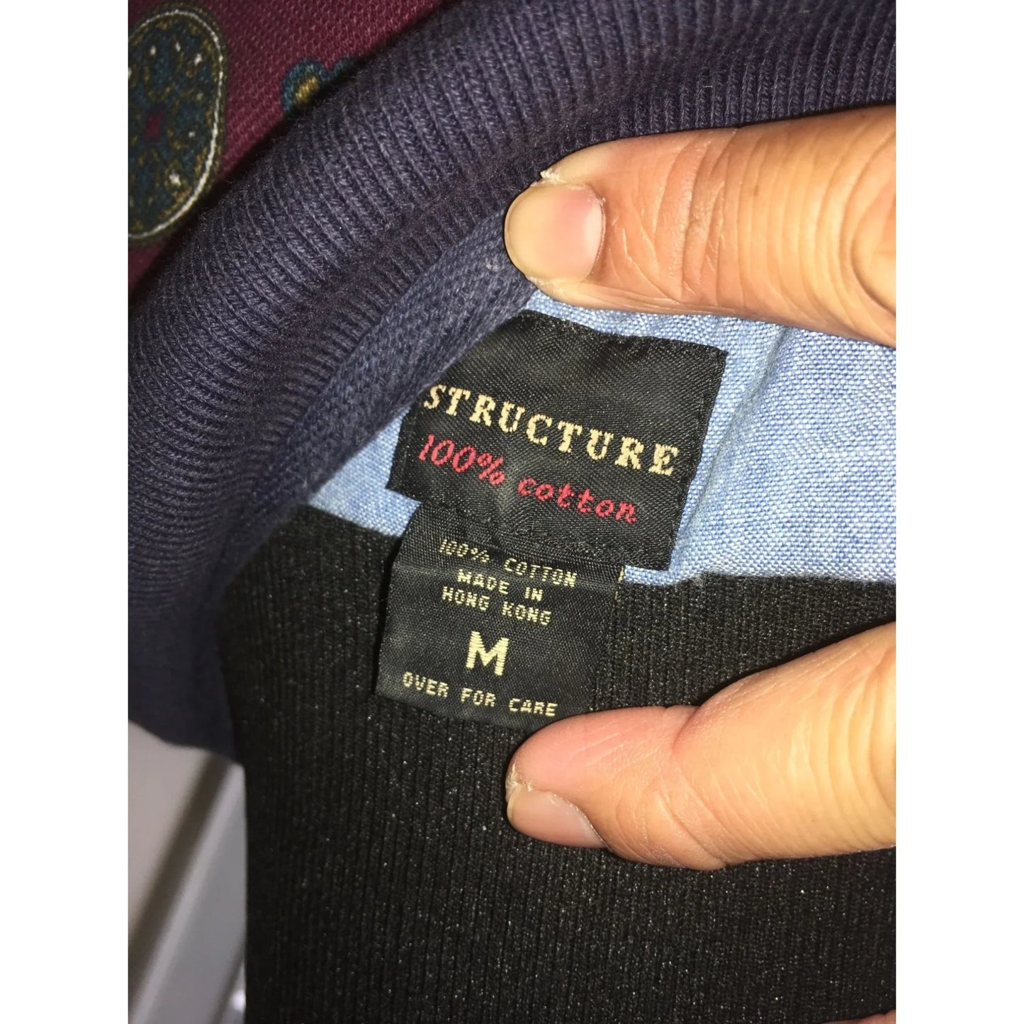 Structure Men's Size Medium Collared 100% Cotton Shirt - A+ Stuff