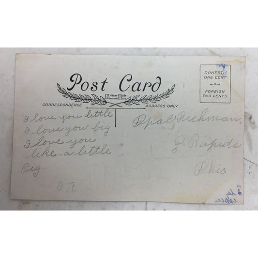 Vintage Antique Girl/Doll Give Boy a Drink Collectible Postcard A+ Stuff A+ Stuff