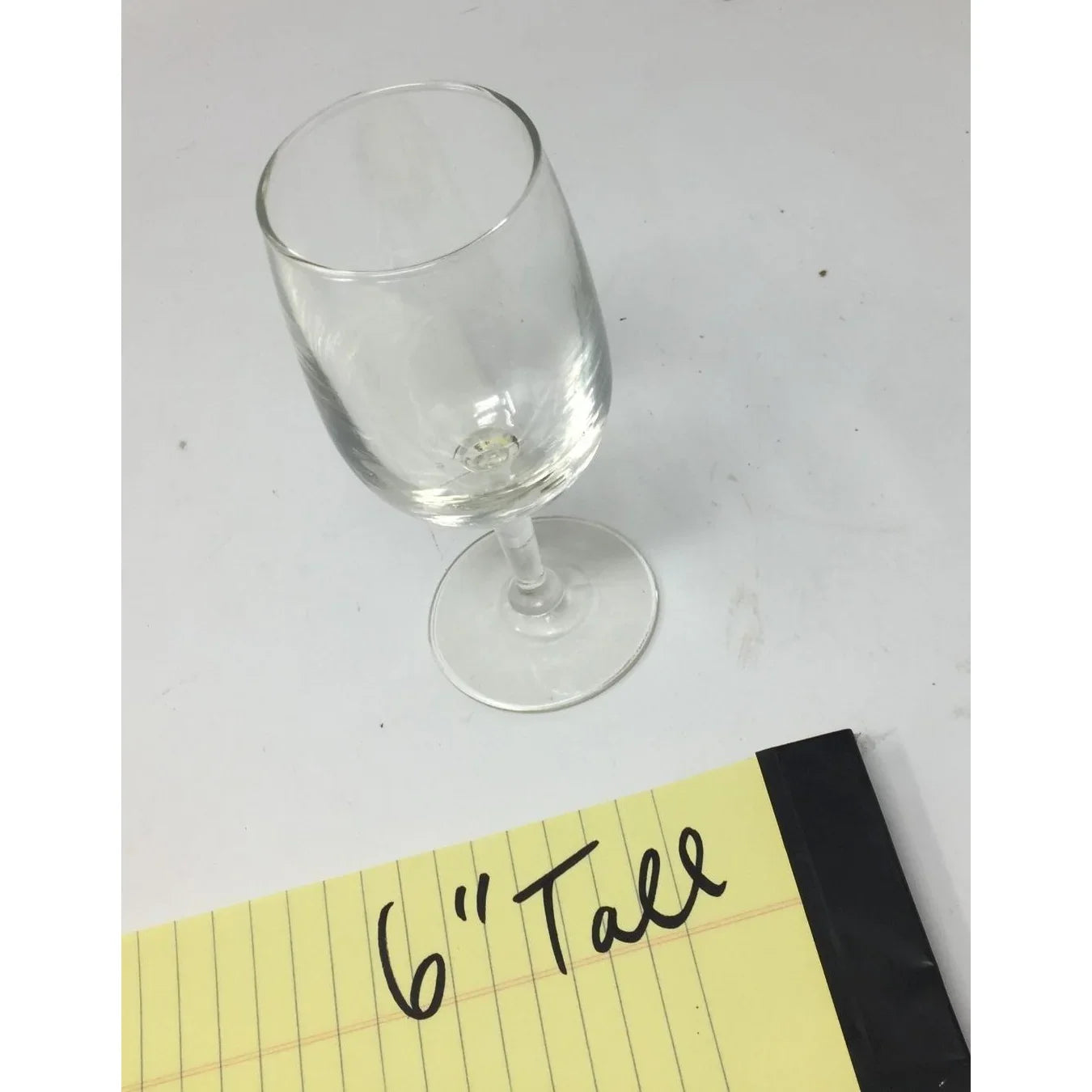 Vintage Clear Glass Wine Glass- about 6" tall - A+ Stuff