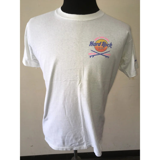 Vintage Hard Rock Cafe Mens Size 42-44 Large White Tee Shirt - A+ Stuff