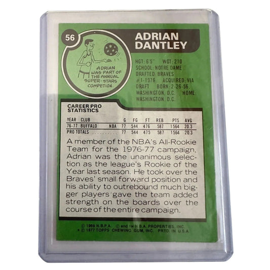 Adrian Dantley 1977 - 78 Season Topps Basketball Trading Card - Very Good! - Topps - Collectible Trading Cards - A+ Stuff