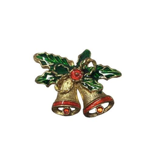 Vintage Christmas Holiday Bell Brooch/Pin (1.5'' x 1.5'') - A+ Stuff