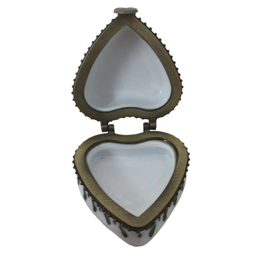 Small Miniature GANZ 25th Anniversary Trinket Heart Shaped Ring Box ganz A+ Stuff