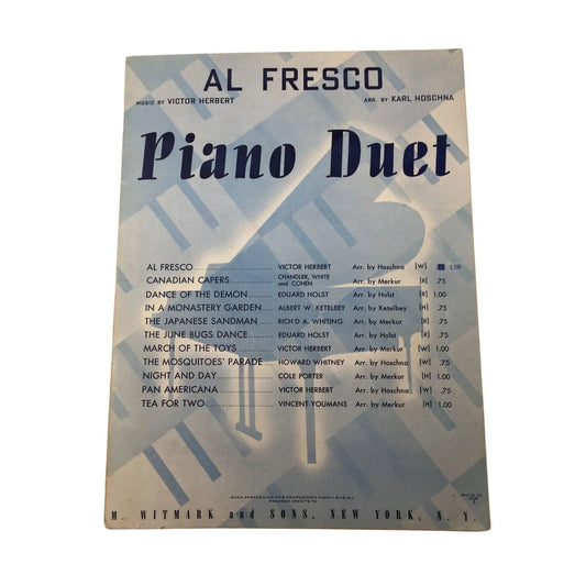 ''AL FRESCO'' PIANO DUET SHEET MUSIC BOOK - A+ Stuff - SHEET MUSIC - A+ Stuff