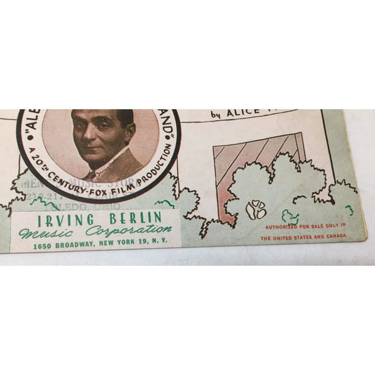 Alexanders Ragtime Band by Irving Berlin Vintage sheet music book - A+ Stuff - sheet music - A+ Stuff