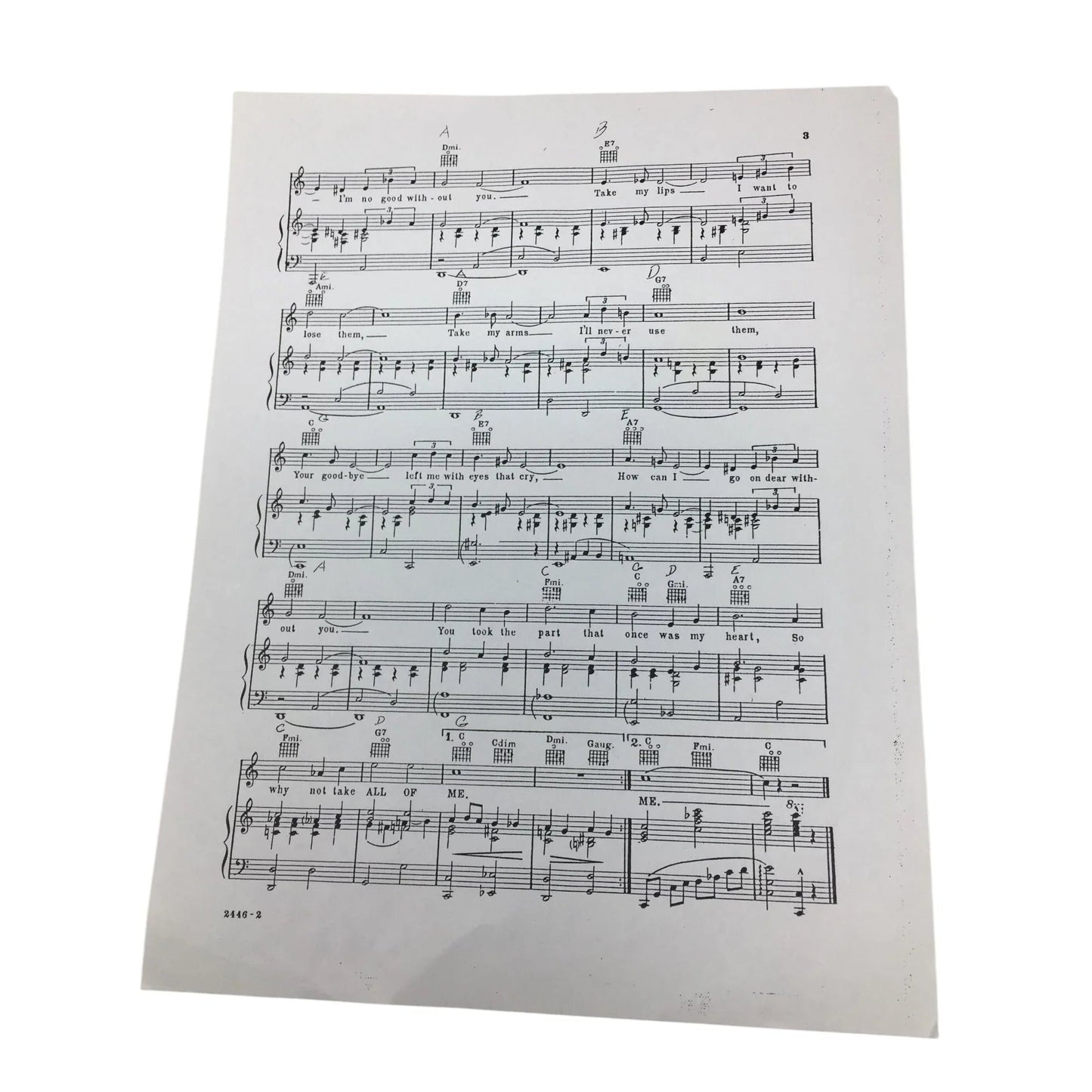 All of Me by Seymour Simons and Gerald Marks Vintage 1931 Sheet Music - A+ Stuff - SHEET MUSIC - A+ Stuff