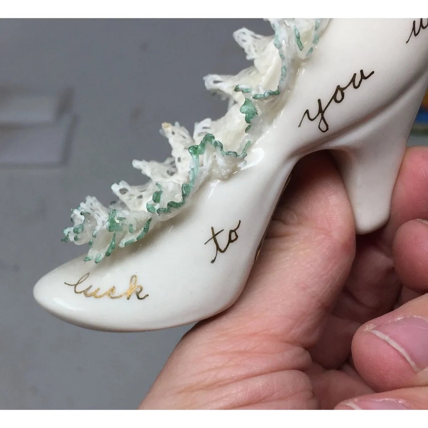 An Original by Heirlooms of Tomorrow Good Luck Miniature High Heel Figurine - Heirlooms of Tomorrow - Figurines - A+ Stuff