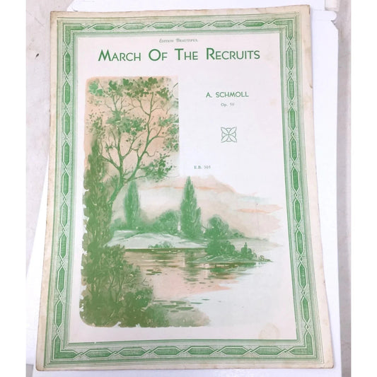 Antique 1925 Sheet Music for the song "MARCH OF THE RECRUITS" - unbranded - SHEET MUSIC - A+ Stuff