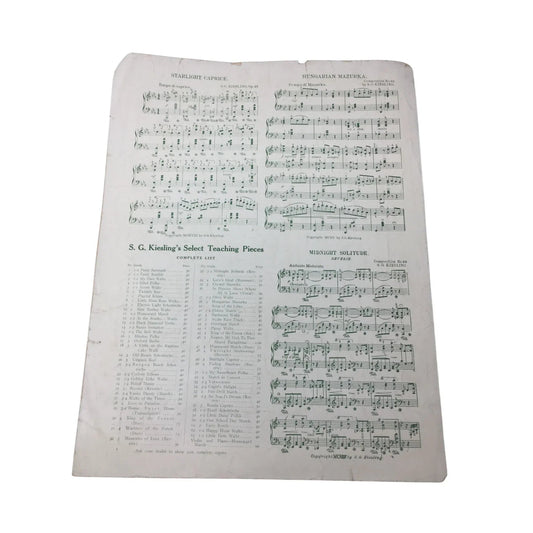 Antique Sheet Music Book - ''CRYSTAL MAZURKA BRILLIANTE'' - A+ Stuff - SHEET MUSIC - A+ Stuff