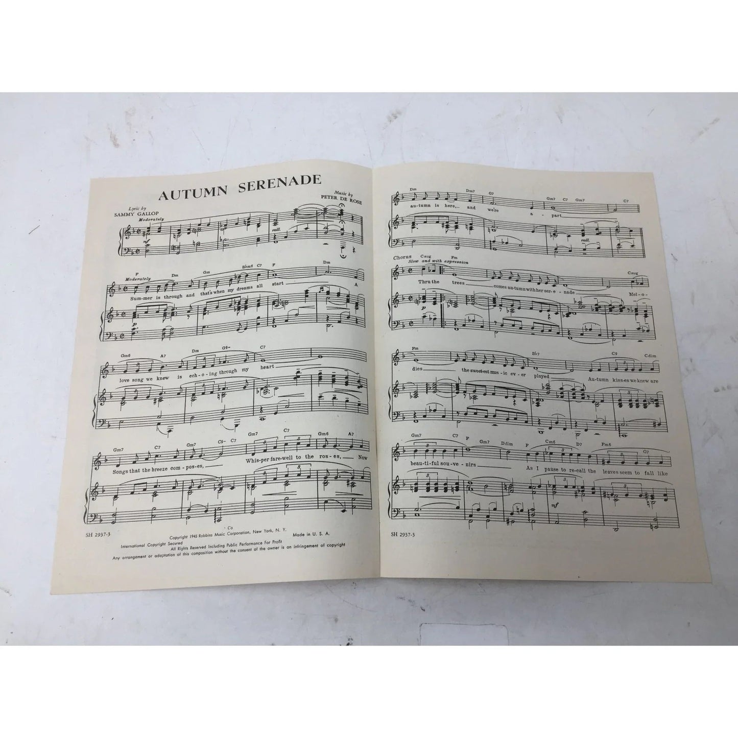 ''Autumn Serenade'' Vintage 1945 Sheet music - A+ Stuff - SHEET MUSIC - A+ Stuff