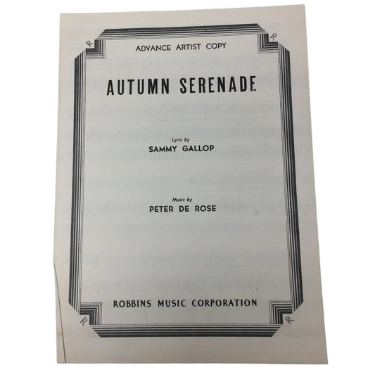 ''Autumn Serenade'' Vintage 1945 Sheet music - A+ Stuff - SHEET MUSIC - A+ Stuff